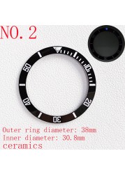 Black/Blue/Green Mens Watches Replacement Accessories Watch Face Bezel Ceramic Insert for 40mm Sub-automatic 38mm