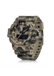 New Camouflage Military Watch Brand SMAEL Sports Watches LED Quartz Watch Men Sports Wristwatch 8001 Man Army Watch Waterproof