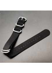 Men Diving Watch Accessories 20mm 22mm Generic Watchband NATO Strap Nylon Rubber Waterproof Strap Steel Strap Sport Strap