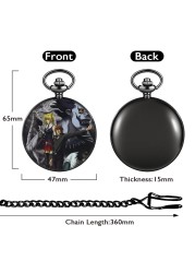 Boyfriend souvenir personalized custom men quartz pocket watch with thick chain cartoon character style watches