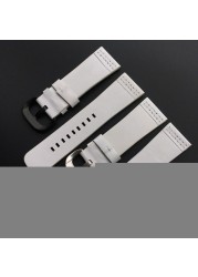 28mm*24mm Calf Leather Pure White Leisure Style Wristband Watch Band Strap Strap for Seven Friday M1 M2 P3 SF Bracelet