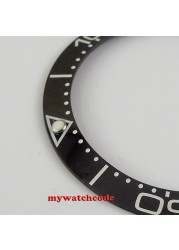 38mm black blue green luminous ceramic bezel insert fit for 40mm sub mens watch