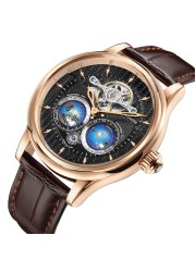 Super Automatic Rotation 3D Double Earth Flywheel Mechanical Watches Northern/Southern Hemisphere Mechanical Watches SEAKOSS 1963 Automatic Wristwatches