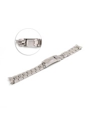 CARLYWET - Solid Curved Screw Links, 20mm, Slide Buckle, Steel, Watch Strap for GMT Submariner OYSTER Style