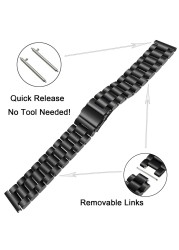 22mm Metal Strap For Samsung Galaxy Watch 3 4 Band Stainless Steel Mesh Bracelet For Apple Watch Series 7 6 5 4 3 2 SE Wristband