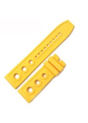 CARLYWET - Rubber and silicone replacement watch strap, 22 24 mm, wholesale, high quality, for Breitling Superocean