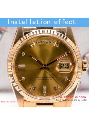33.3 32.7 30.4 29.4 25.3 21.3mm Sapphire Crystal With Markers For Rolex Anti-scratch Watch Glass With Date Cyclopia Parts
