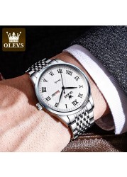 OLEVS Luxury Brand Watch Men Waterproof Stainless Steel Date Clock Sport Fashion Quartz Wrist Watches Relogio Masculino