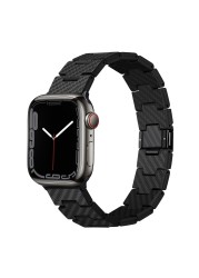 Carbon Fiber Strap for Apple Watch Band 45mm 44mm 42mm 41mm 40mm 38mm Lightweight Connect Bracelet Strap iWatch Serie 3 4 5 6 SE 7