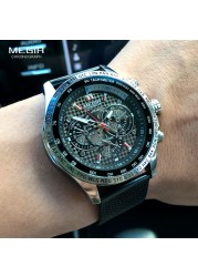 MEGIR Fashion Quartz Watches Men Luxury Mesh Strap Waterproof Wristwatch Decorative Chronograph Watch Man Relogio Masculino 1010