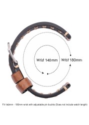 Handmade Watches 22 24mm Antique Leather Italian Watch Band Strap Women Men Brown Black Green Coffee Watch Accessories