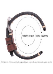 Handmade Watchbands With Retro Stainless Steel Buckle 22mm 24mm Men Women Genuine Leather Watch Band Strap Strap Watch Accessorie