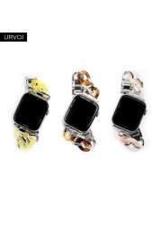 URVOI Cow Boy Series Band for Apple Watch 7 6 SE 5 4 3 2 1 Stainless Steel Resin Strap for iwatch Strap Link Bracelet Modern Style