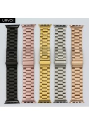 URVOI Band for Apple Watch Series 7 6 SE 5 4 3 2 Link Bracelet for iwatch Stainless Steel Strap with Metal Strap Adapter 40 44mm