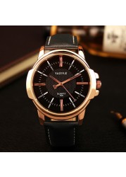 Casual Men's Watch Simple Business Style Leather Strap Watches For Men Sports Waterproof Quartz Wristwatch relogio masculino