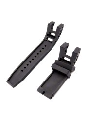 CARLYWET RU Stock New Style Men Women Black Strap Silicone Rubber Replacement Watch Band Strap Special Popular