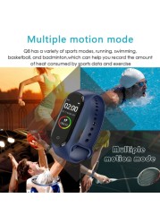 M4 Smart Digital Watch Bracelet for Men and Women with Heart Rate Monitor Running Pedometer Calorie Counter Health Sports Tracker