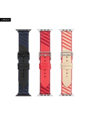 URVOI Single Jump Round Band for Apple Watch Series 7 6 SE 5 4 3 2 1 New Fabric Woven Strap for iWatch Sport Design Swimproof