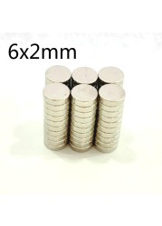 10-50pcs Small Round Magnets Strong Magnet Rare Earth Neodymium Magnet 6mm Diameter 1/1.5/2/3/4/6/8/10/15/20mm Thick