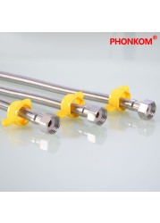 PHONKOM Stainless Steel Braided Hose Inlet Tube DN15 G1/2" Multi Burst Connector Metal Flexible Pipe Bathroom Heater