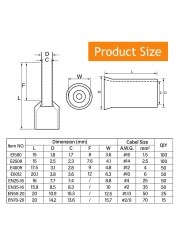 Wire Crimp Terminals, 1900/1200/440pcs, Terminal Ring Set, AWG Connector Sleeves (2/0 1/0 2 4 10 12 14 16)