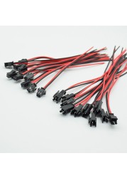 10 Pairs 15cm JST SM 2 Pins Plug Male And Female Wire Connector Wire Connector Pigtail Cable Plug For LED Strip Light Bar Lamp