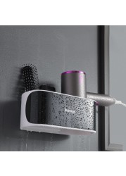 Hot Magic - Wall Mounted Storage Rack, Stickerless, Creative Suction Cup, Hair Dryer, Comb Holder, Bathroom Accessories