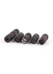 10pcs IP68 2/3 Pin Waterproof Connector Straight Electrical Wire CableConnector Outdoor Plug Socket Terminal Block Junction Box