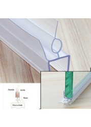 Shower Screen Seal Strip PVC Bathroom Door Shower Sealing Strips For 6mm Glass 13-23mm Gap Glue-Free Waterproof Weatherstrip #40