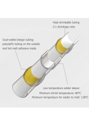 1200/800/300pcs Solder Sealing Wire Connectors Kit , Heat Shrink Butt Connectors Waterproof And Insulated Electrical Wire Terminals