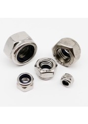 162/357pcs M2 TO M12 DIN985 304 Stainless Steel Hex Knob Nylon Insert Lock Nut Assorted Hex Self-locking Nylock Lock Set