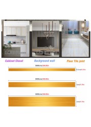 50M Self Adhesive Floor Tile Stickers Waterproof Wall Gap Sealing Tape Ceiling Strip Beauty Seam Decal Home Decoration