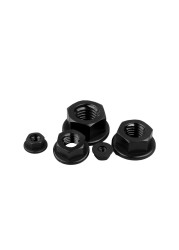 Flange Nut Nylon Plastic Hex Locking Plastic Nut Black White M3 M4 M5 M6 M8 M10 M12