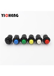 6pcs Self-locking/Momentary Push Button Switch DS228 DS428 12mm Out On Push Button Switch 3A/125VAC 1.5A/250VAC DS-228 DS-428