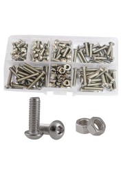 Hex Button Socket Head Cap Screw Nut Hexagon Metric Thread Machine Bolt Assortment Set 304 Stainless Steel M2 M3 M4 M5 M6