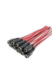 1/5/10pcs Male Female DC Power Connector 5V 12V 5.5x2.1mm Plug Adapter Cable Cord for TV Camera 5050 2835 LED Long Strip Light