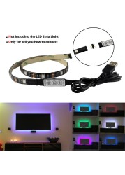 0.5m 1m RGB Controller 5V USB Connector Cable 4 Pin Line Dimmer 3 Keys for 5V 5050 2835 RGB LED Strip Backlighting for TV