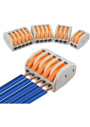 Wire Connector Terminal Block Set Reusable Electrical Cable Quick Connector Universal Compact Terminal Plug-in0.08-2.5mm2 Kits