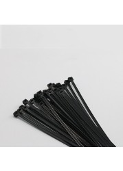 500pcs/1lot 4*150 200 250 300mm Self-Locking Nylon Cable Ties/Actual Width: 2.8mm Black/White