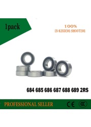 10pcs 684 685 686 687 688 689 2RS ABEC-1 688 rs 688rs Rubber Seal Cove Thin Wall Deep Groove Bearing Balls 688RS