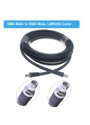 Cable LMR 400 SMA to SMA Male/RP SMA Male Connector Low Loss 50 Ohm 50-7 Cord WiFi Antenna Extension Jumper RF Coaxial Adapter