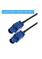 Blue Fakra C RAL 5005 Male Female RG174 Cable GPS Antenna Extension Cord RF Coaxial Pigtail For Car GPS Navigation