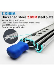 CXHIIA Heavy Duty Drawer Runners Fully Extendable Skates for Drawer Rails 120kg Bearing Capacity, 1 Pair