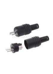 10pcs 2 Pin Din Head Plug 2 Pin Plug Hifi Speaker Cable Solder Connector Wire Plug New Drop Shipping