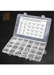 860pcs M2 M3 M4 M5 Hex Hexagon Socket Screw Set Stainless Steel Flat Round Cap Head Screw Kit Screws and Nuts Allen Bolts Set