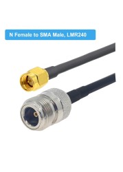 LMR240 Pigtail N Female to SMA Male Plug RF Adapter 50ohm 50-4 RF Coaxial Cable Jumper 4G 5G LTE Extension Cord 50cm~50m