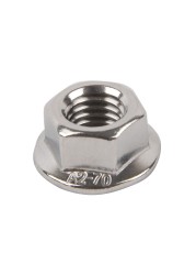 Flange Nut Hex Metric Threaded Hexagon Nut 304 Stainless Steel M3 M4 M5 M6 M8 M10 M12 M14 M16