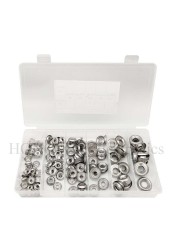 280pcs Submersible Finishing Cup Washer Assortment Set 304 Stainless Steel 4# 6 # 8 # 10 # 12 # 14 # 16 # Lid Head Gasket Washer