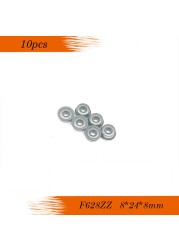 Free Shipping 10pcs F628-2Z F628ZZ F628 zz ABEC-1 P0 Flange Flange Deep Groove Bearing Balls 8x24x8mm for 3D Printer