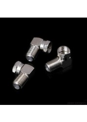 Copper F Male to F Female Socket Right Angle Adapter 90 Degree TV # RW1209 3 Pieces